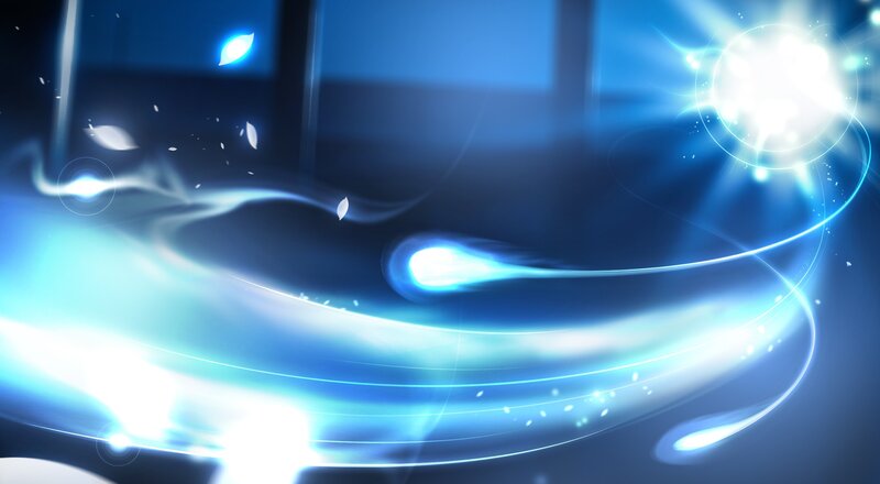 Blue Light Streaks — Energetic, Digital Art