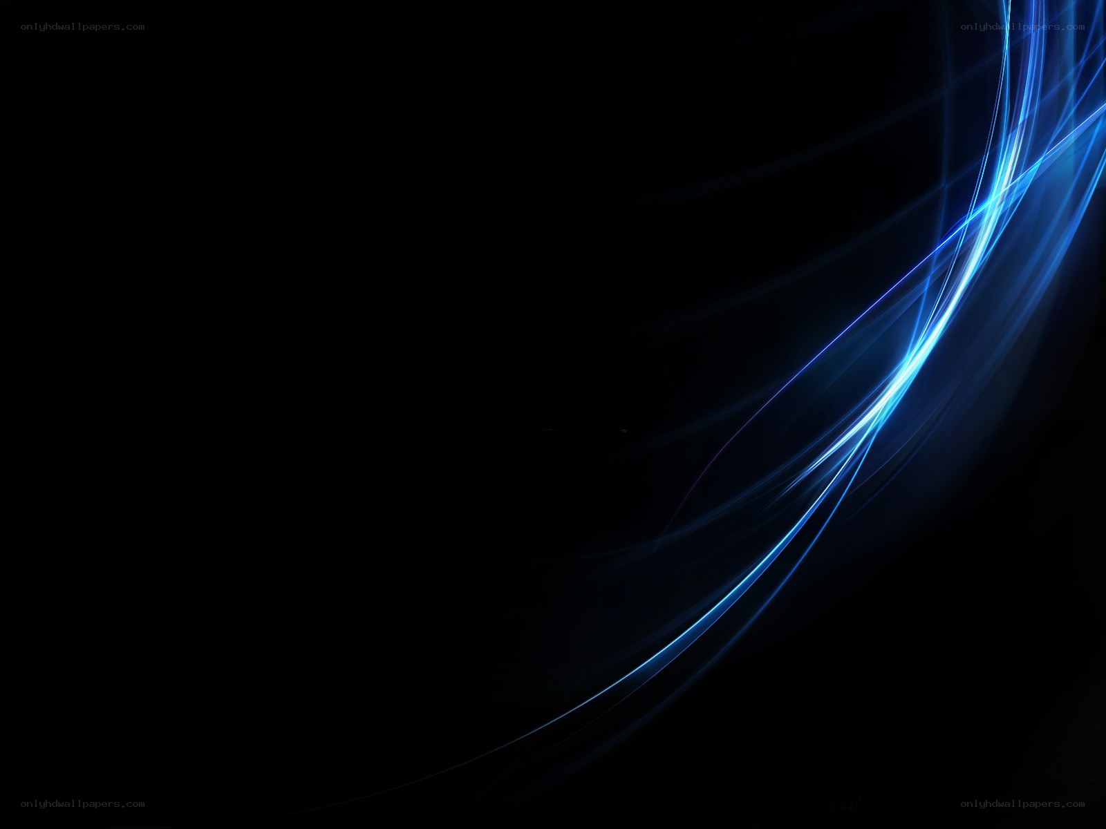 Blue light streaks on black