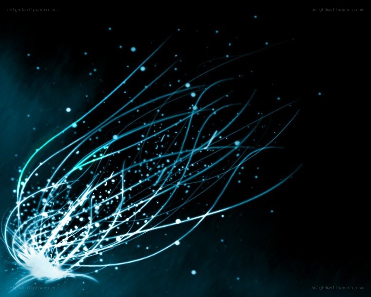 blue light streaks on black
