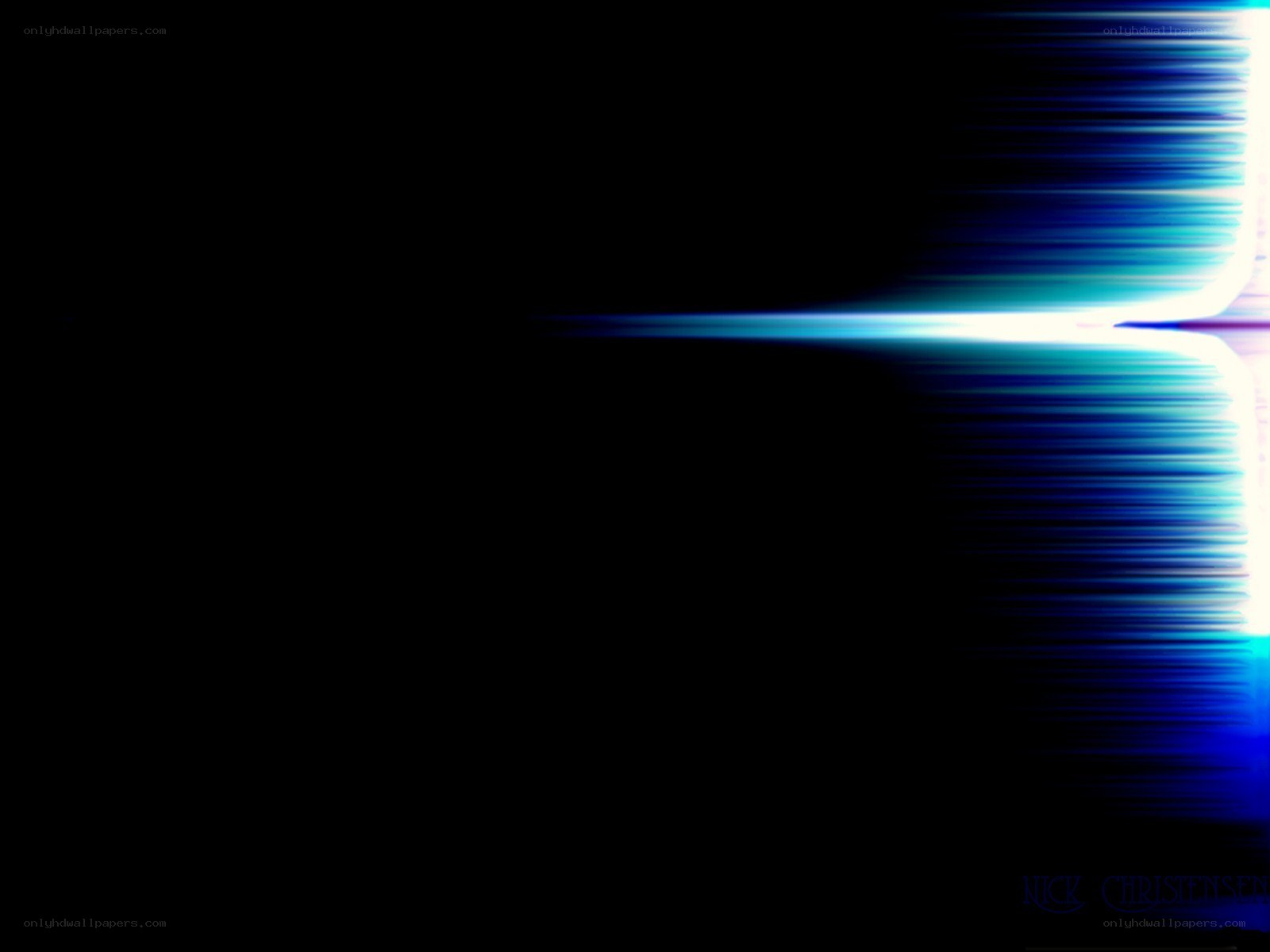 blue light streaks on black