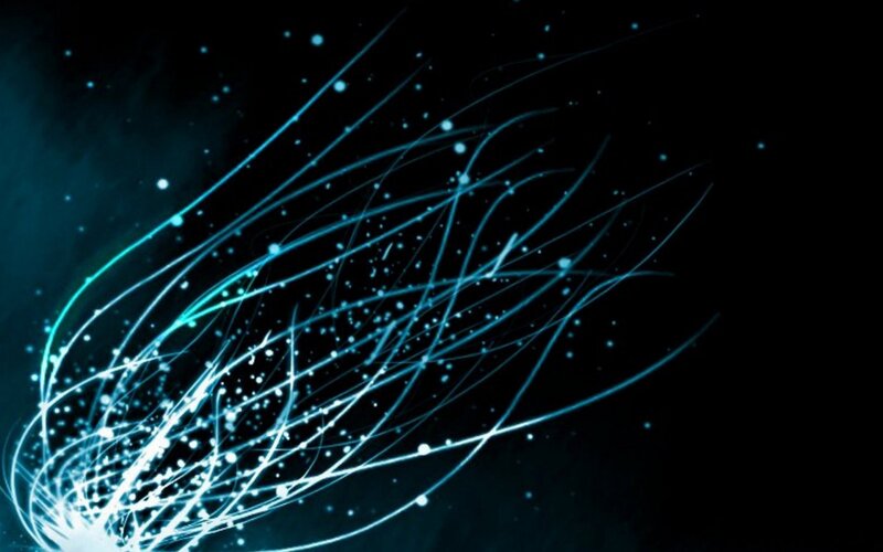 blue light streaks on black