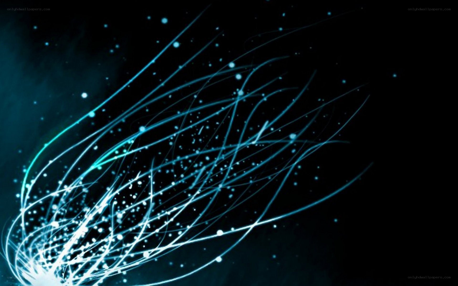blue light streaks on black