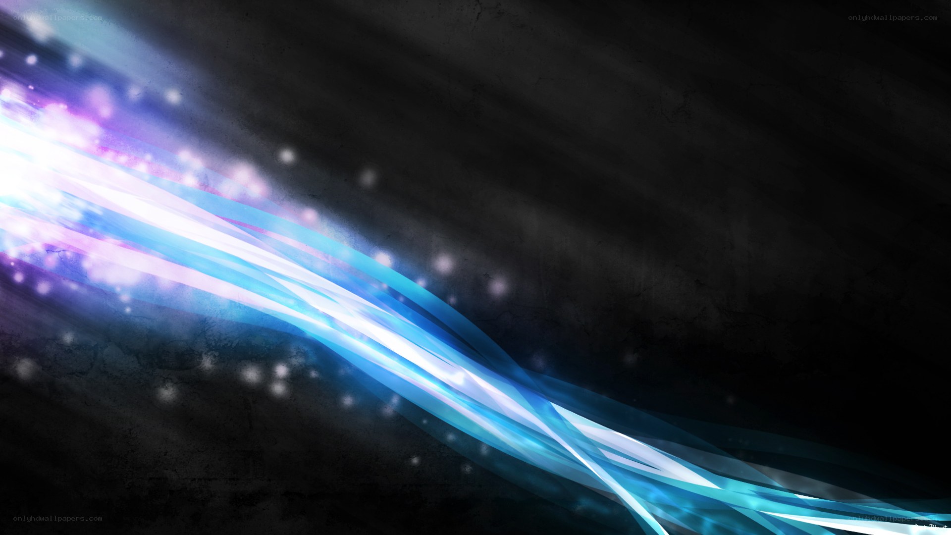 Blue light streaks on dark background
