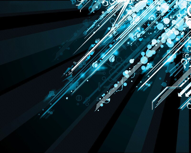 Blue Light Streaks on Dark — Black, Dynamic