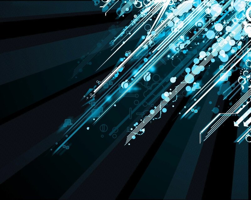 Blue Light Streaks on Dark — Black