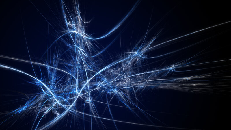 Blue Light Streaks on Dark — Dynamic, Night