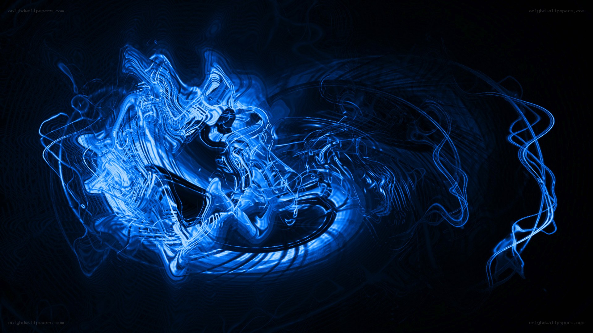 Blue light swirl abstract