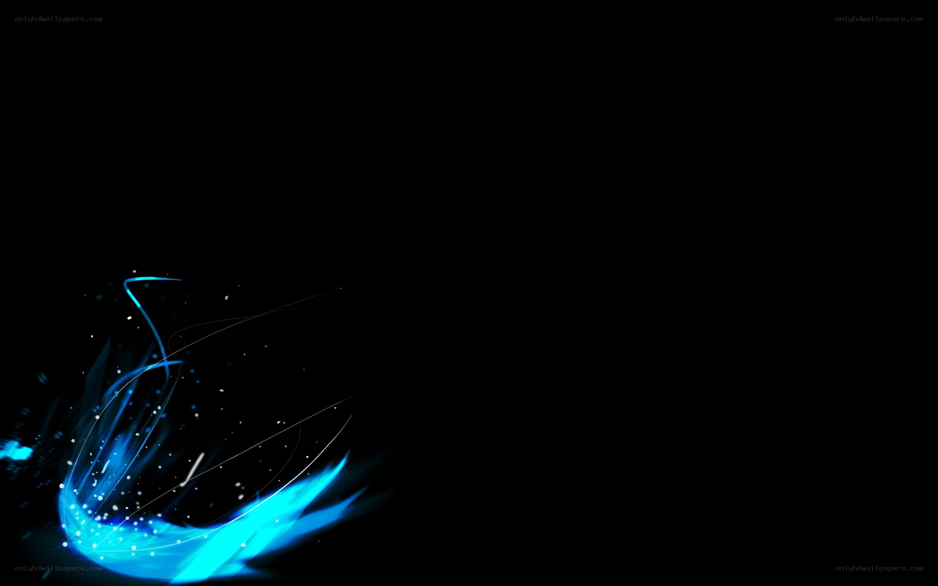 blue light swirl abstract