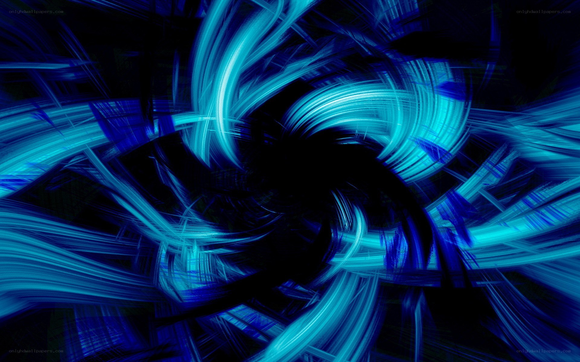 blue light swirl abstract