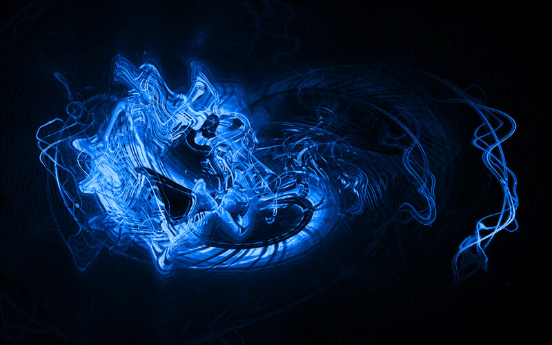 blue light swirl abstract