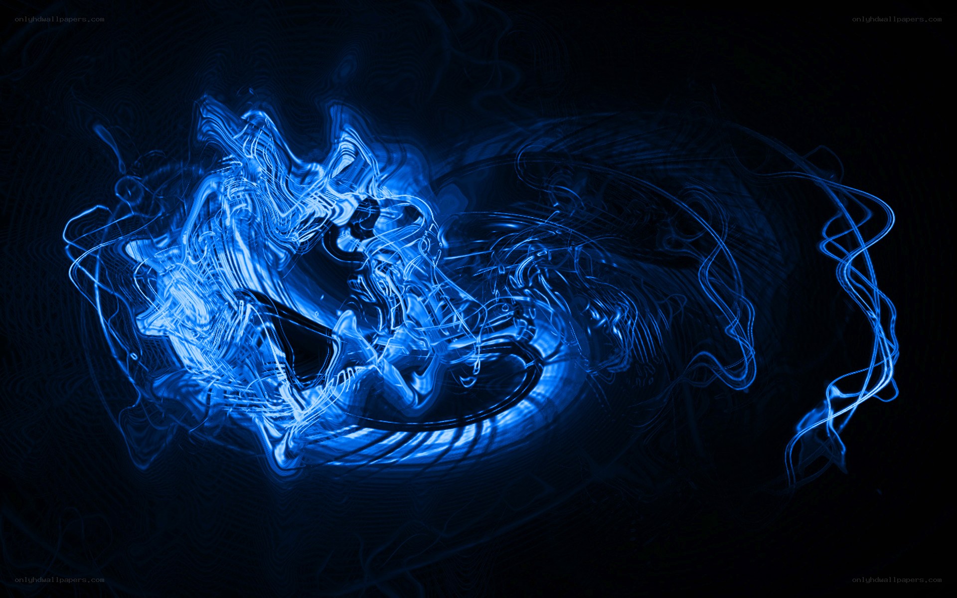blue light swirl abstract