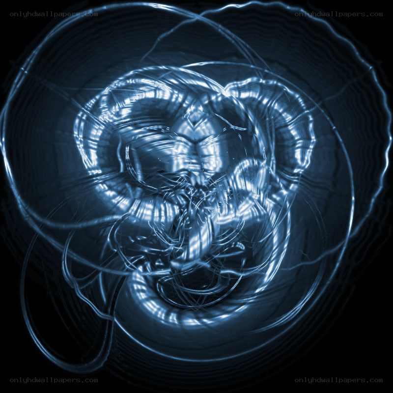 blue light swirl abstract