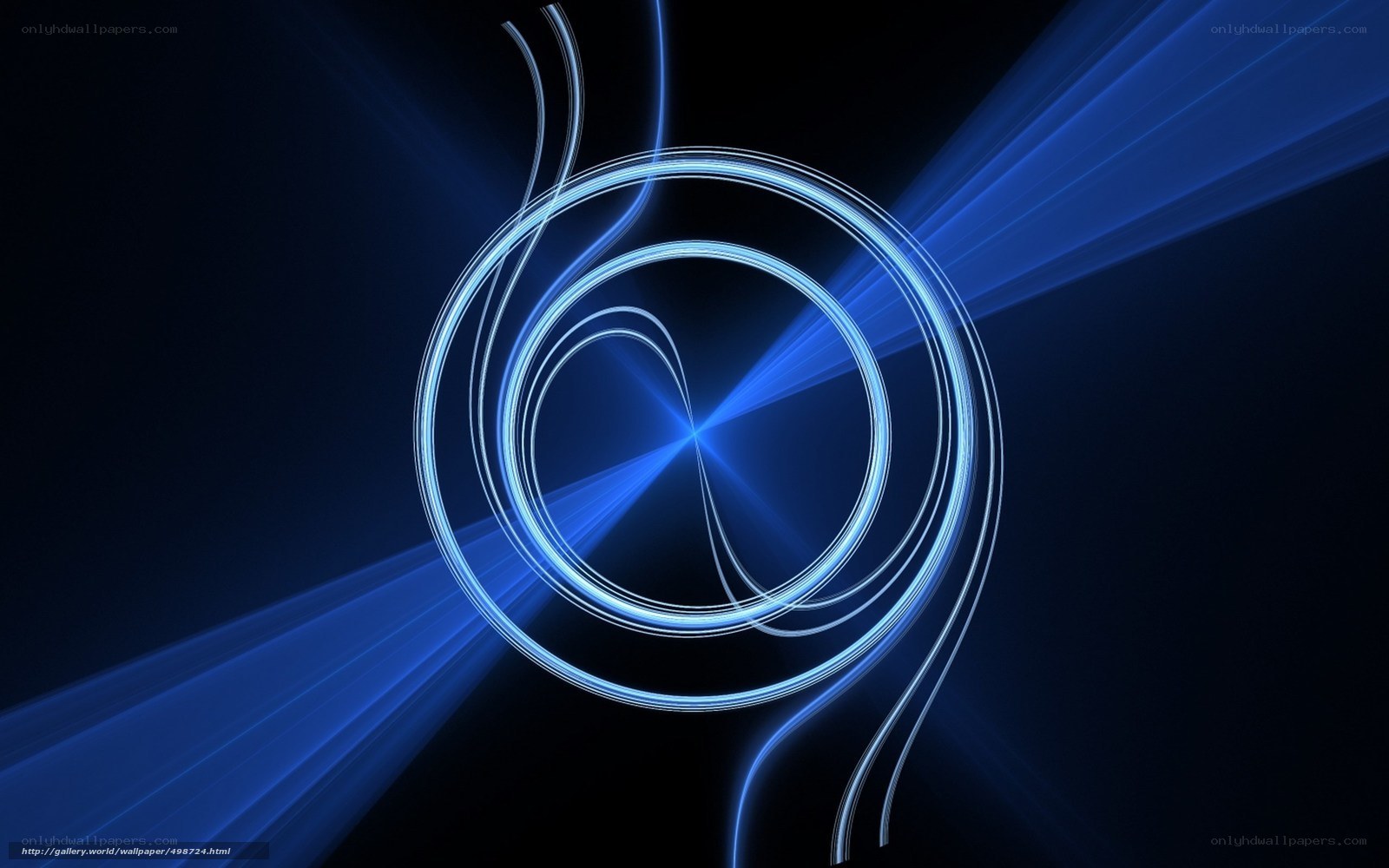 Blue light swirl abstract