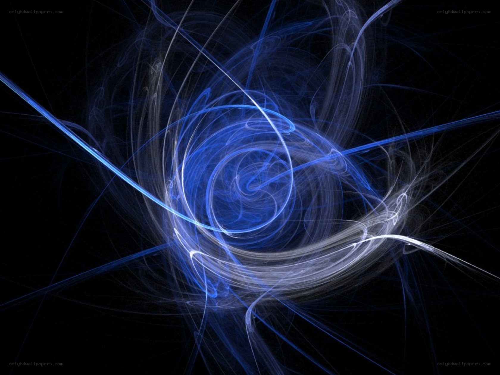 Blue light swirl abstract