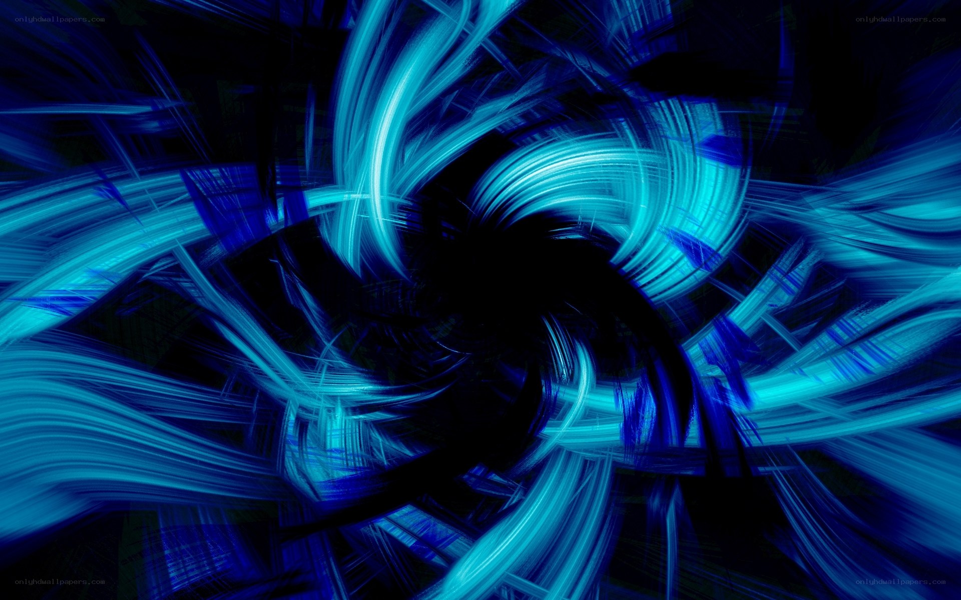 blue light swirl abstract