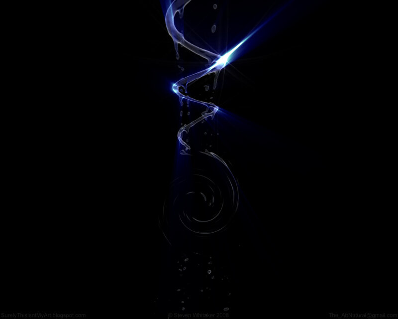 Blue Light Swirl — Black, Dramatic