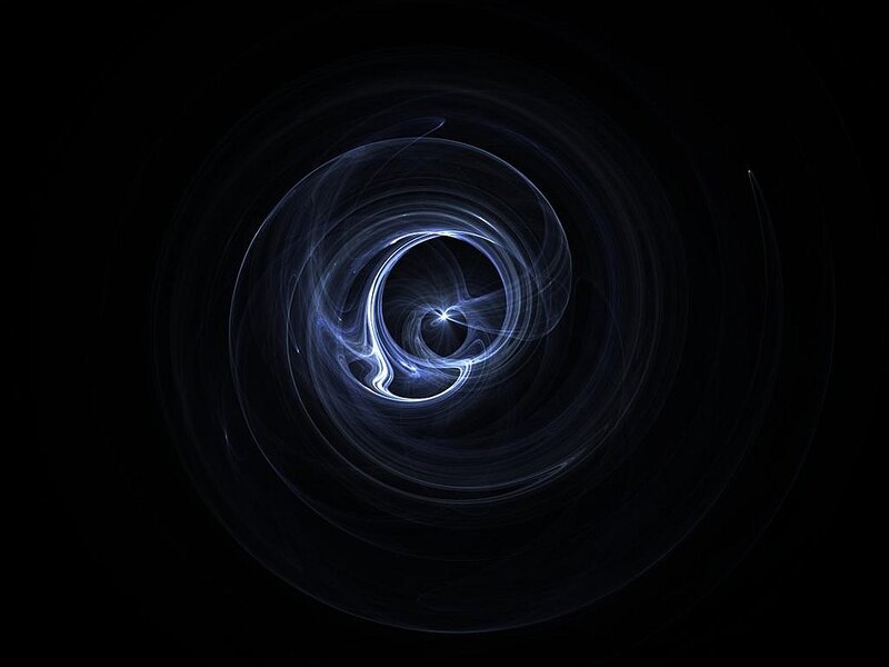 Blue Light Swirl — Black