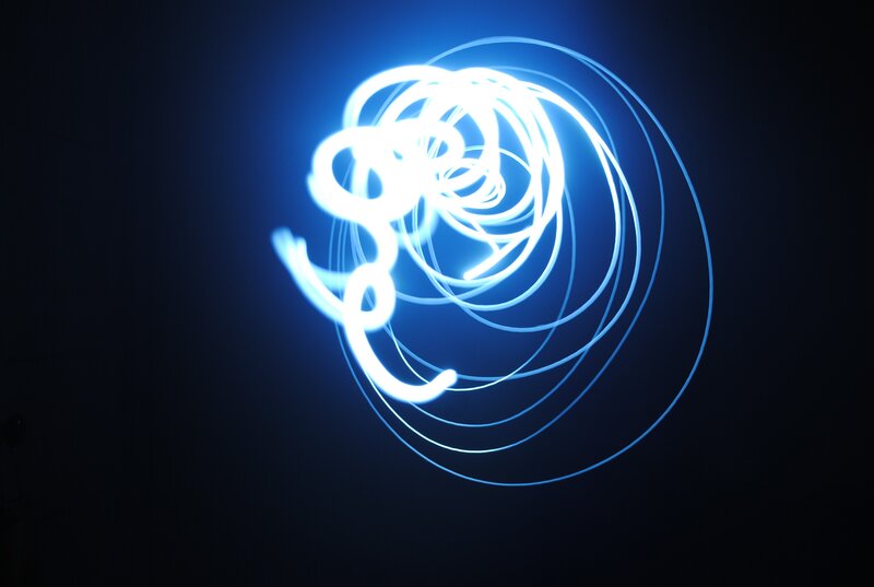 Blue Light Swirl — Dramatic