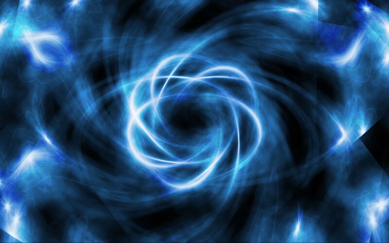 Blue Light Swirl — Energetic, Digital Art