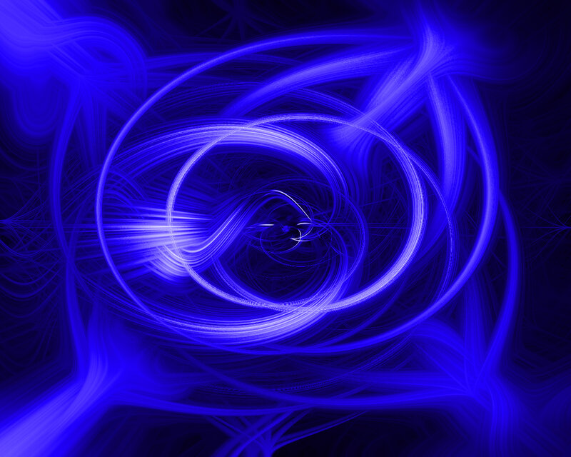 Blue light swirl fractal
