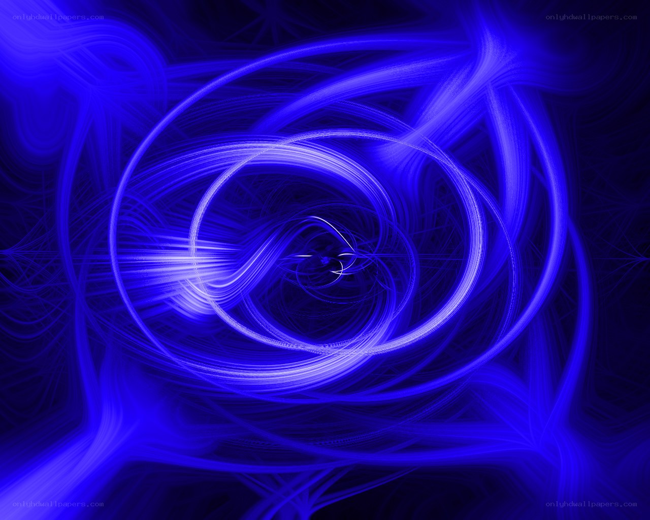 Blue light swirl fractal