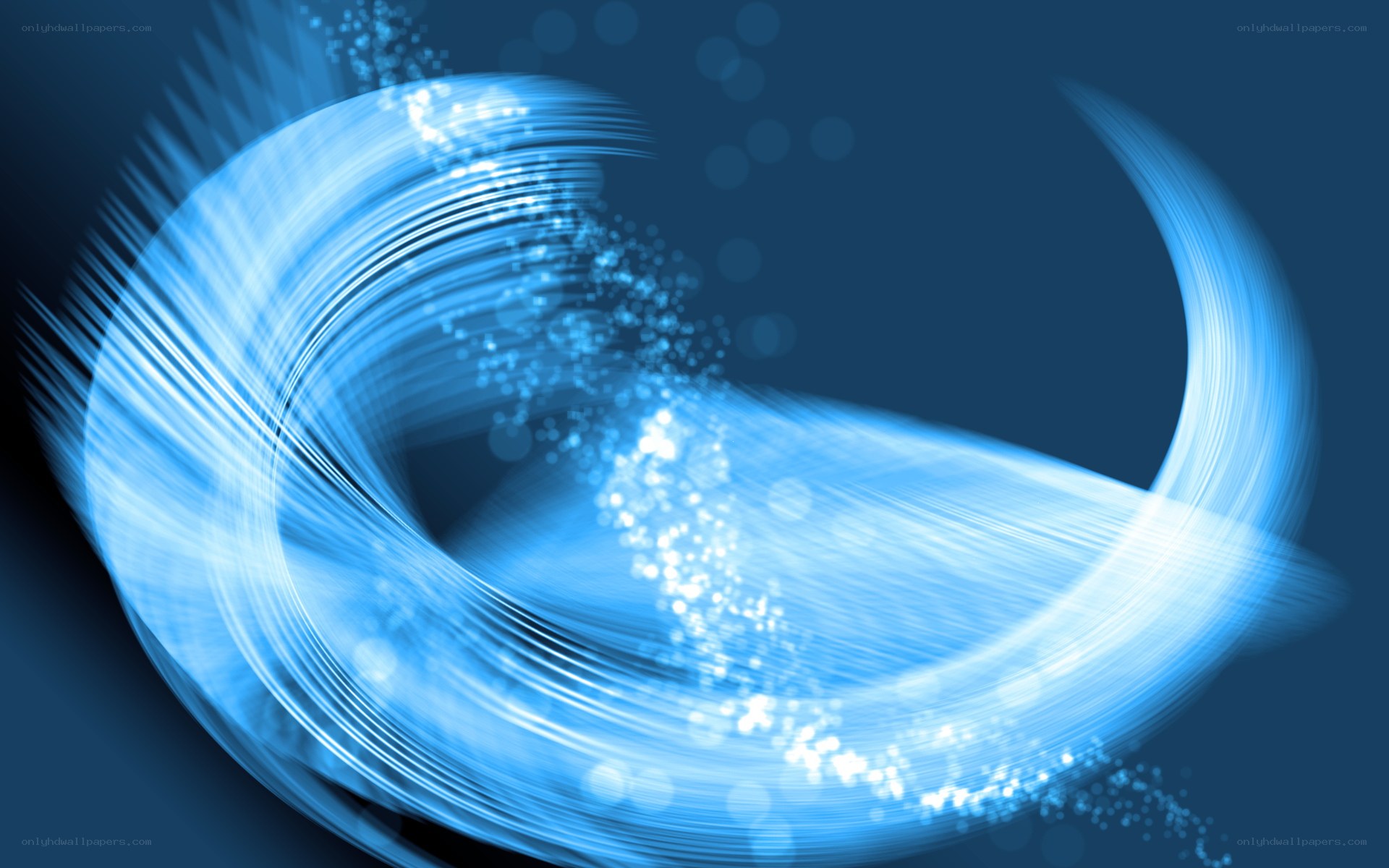 Blue light swirl motion