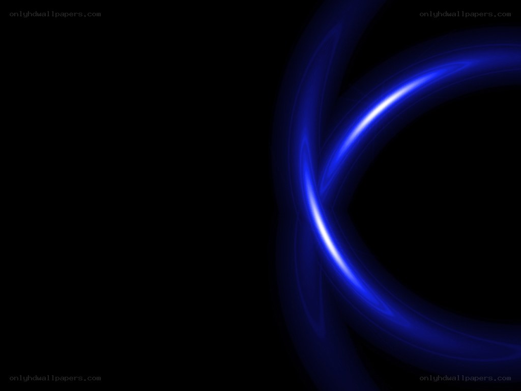 Blue light swirl on black