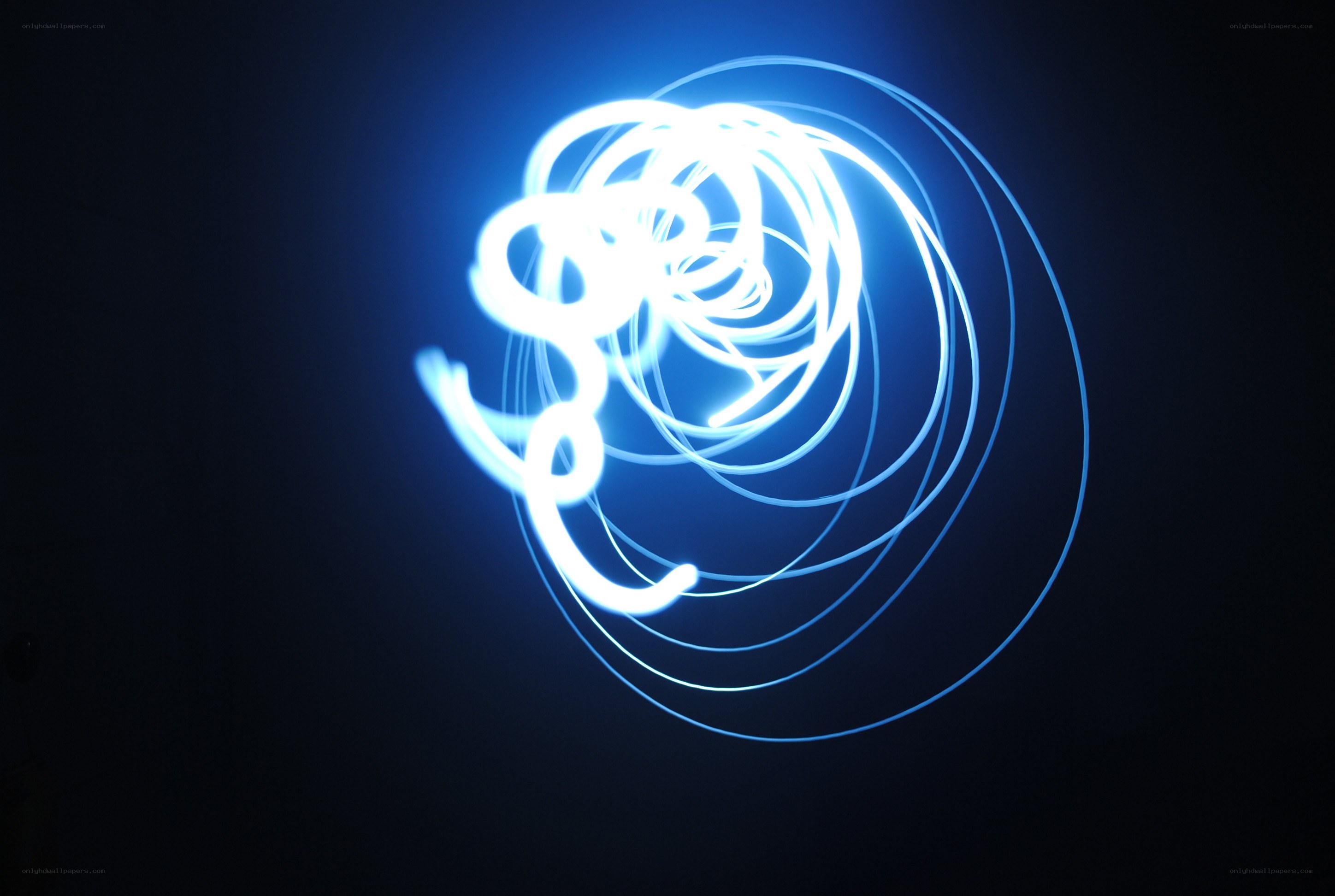 blue light swirl pattern