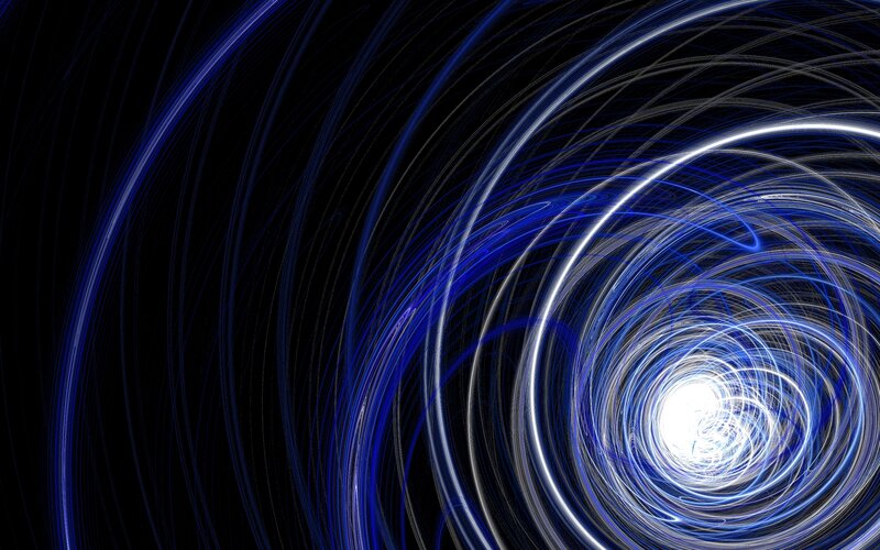 blue light swirl tunnel
