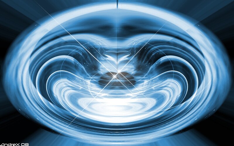Blue Light Swirls — Dramatic