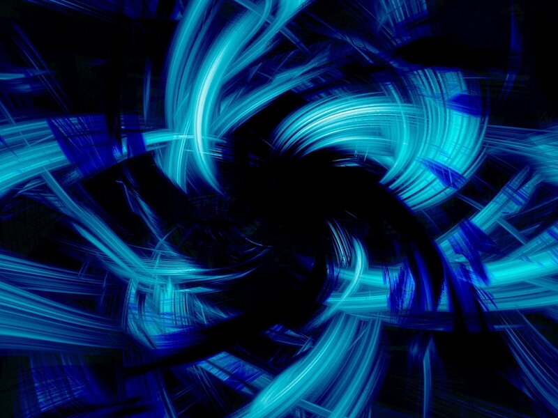Blue Light Swirls — Dynamic, Abstract, Light Streaks, Dark Background