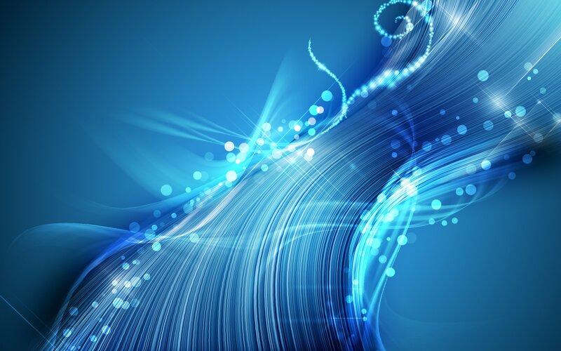 Blue Light Swirls — Dynamic, Abstract, Light Streaks, Glowing Dots