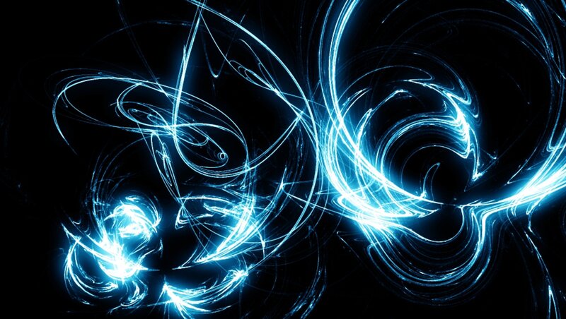 Blue Light Swirls — Energetic, Abstract