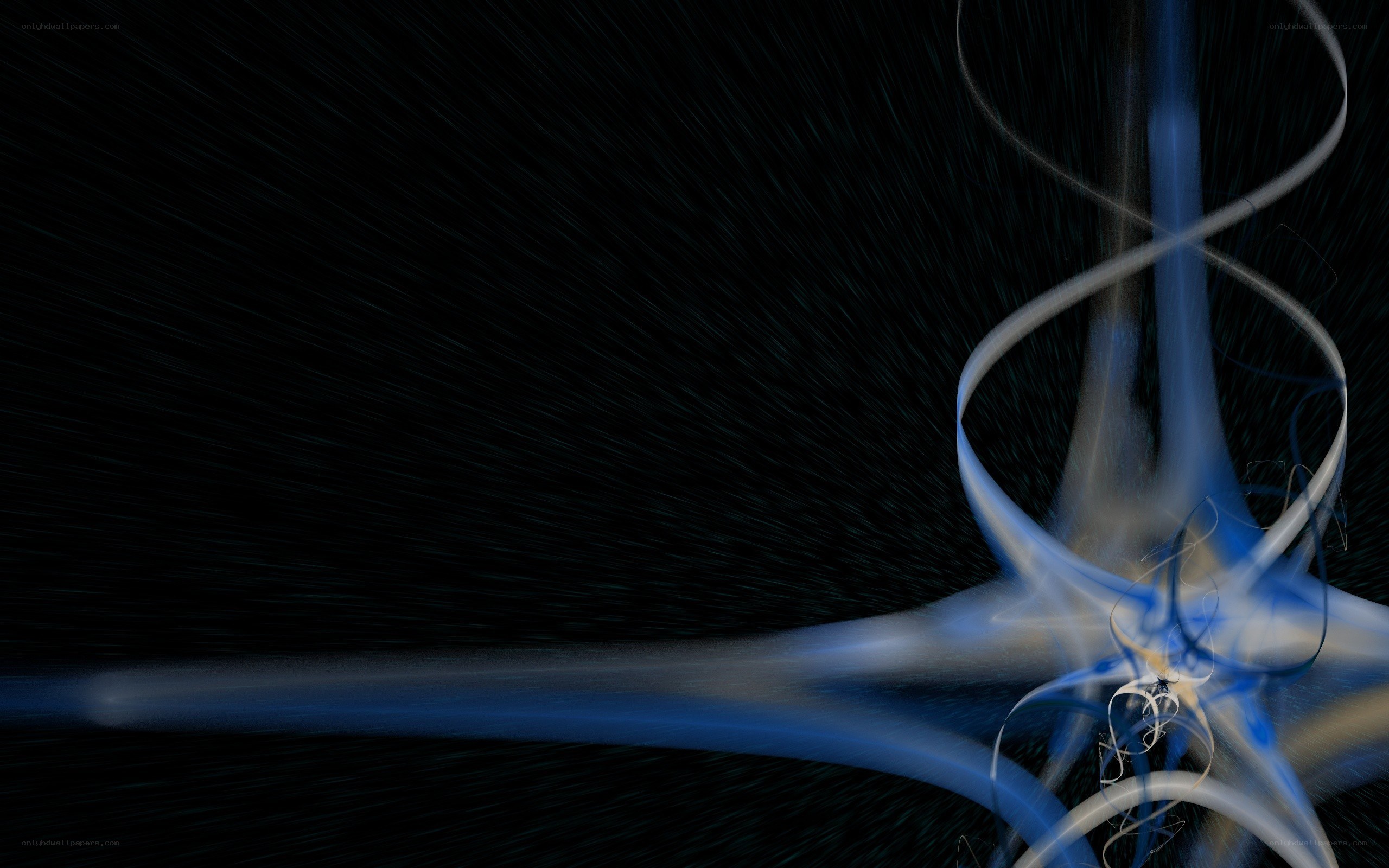 blue light swirls in space