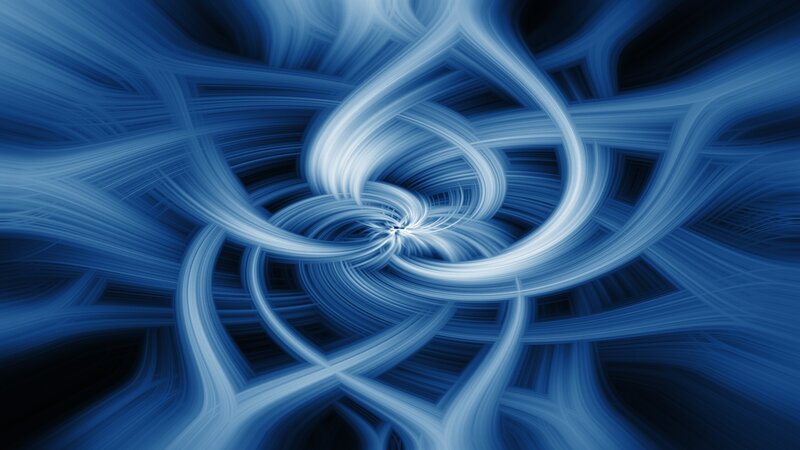 Blue Light Swirls — White
