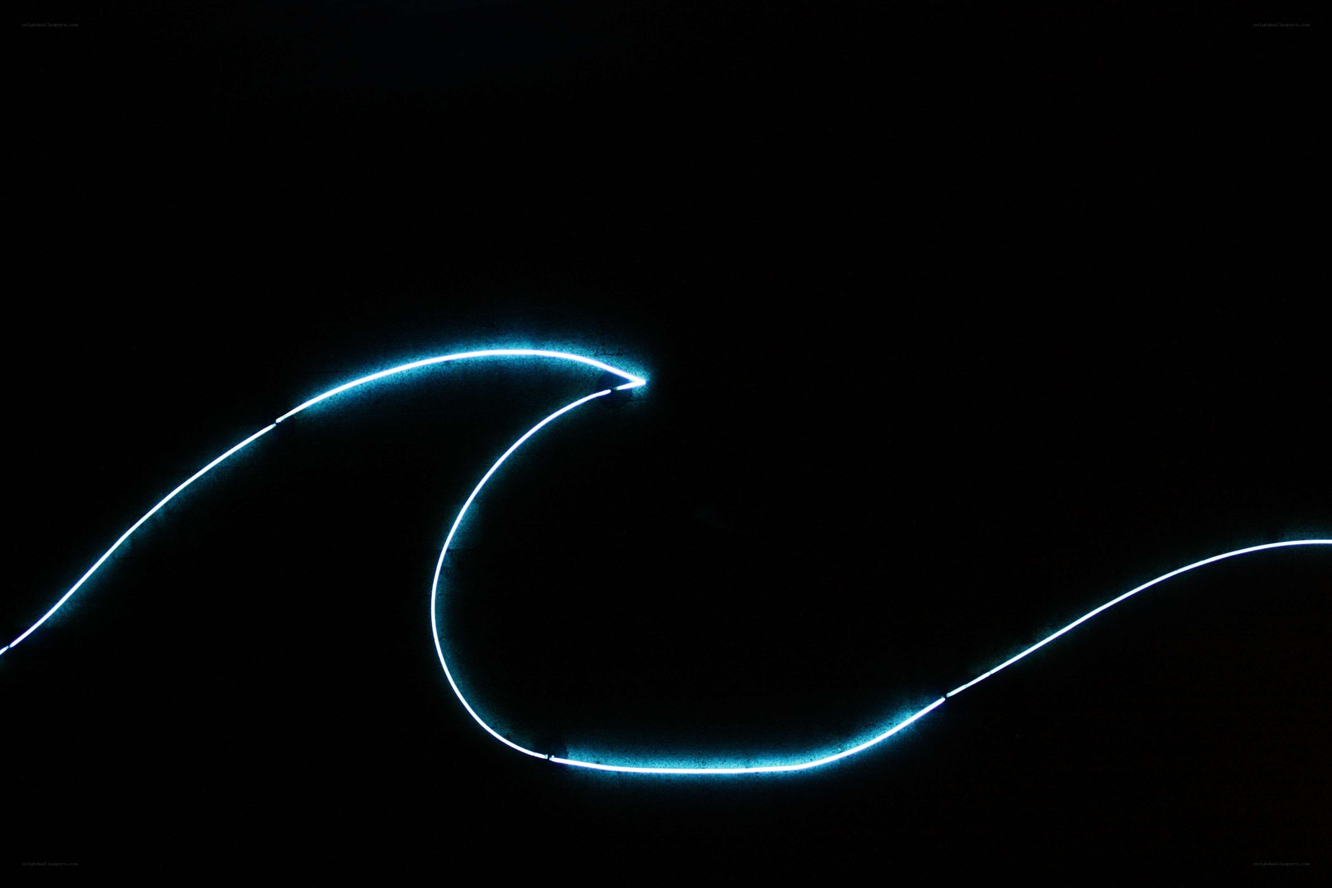 blue light trail on black