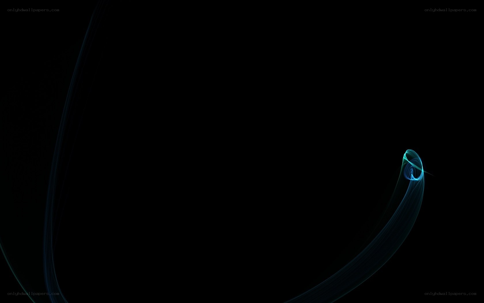 blue light trail on black