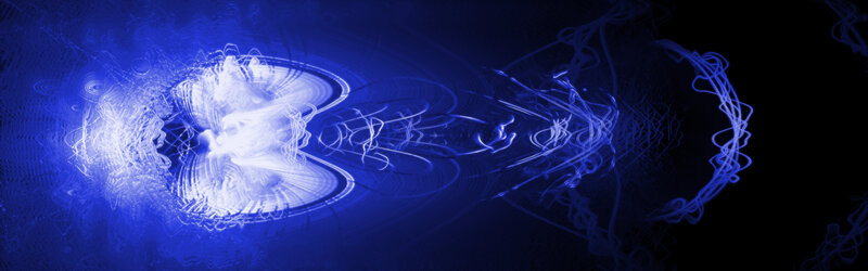 blue light trails abstract art