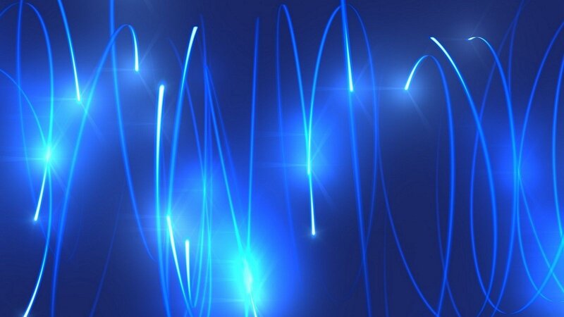blue light trails animation