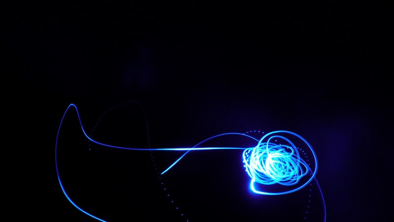 Blue Light Trails — Dark