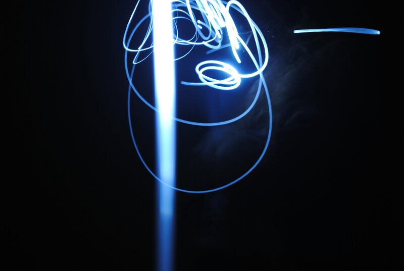 Blue Light Trails — Dramatic