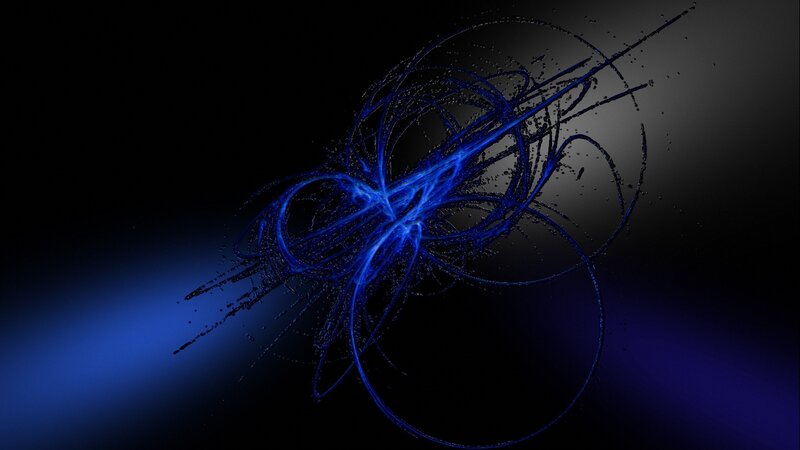 Blue Light Trails — Dynamic, Abstract