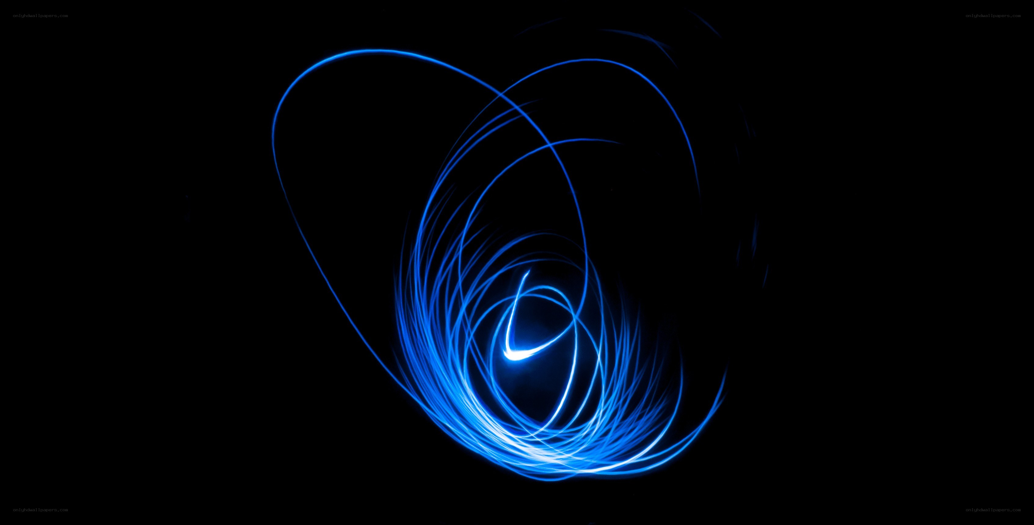 blue light trails in motion