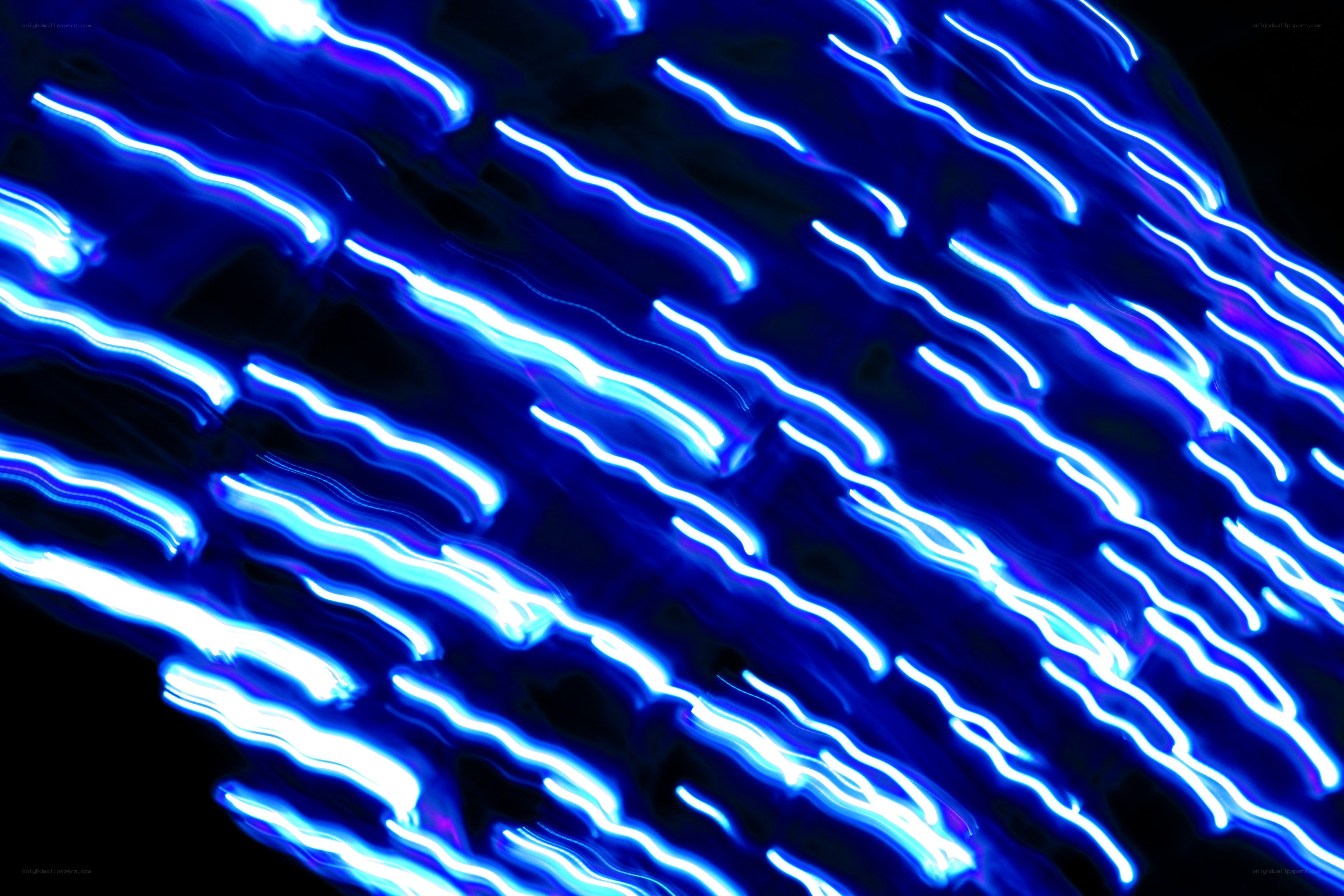 blue light trails in motion
