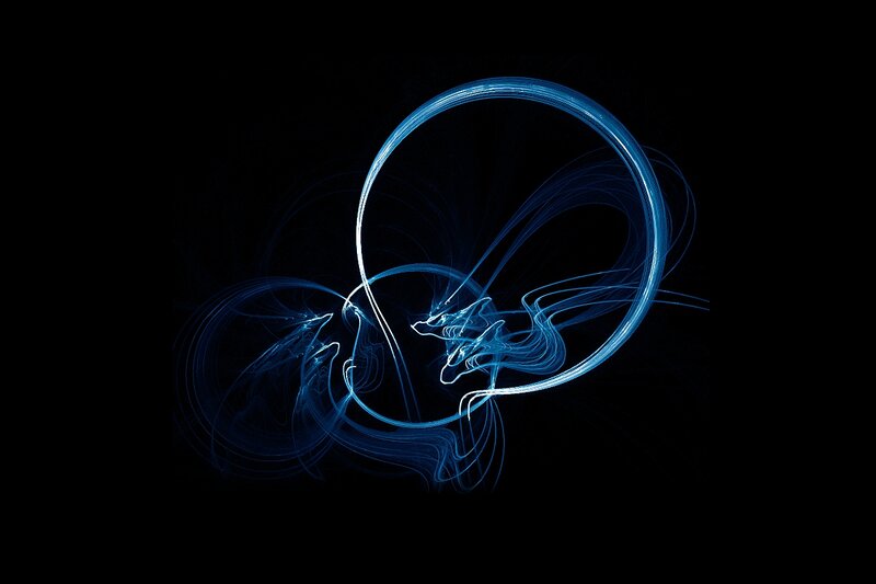 Blue Light Trails — Mysterious