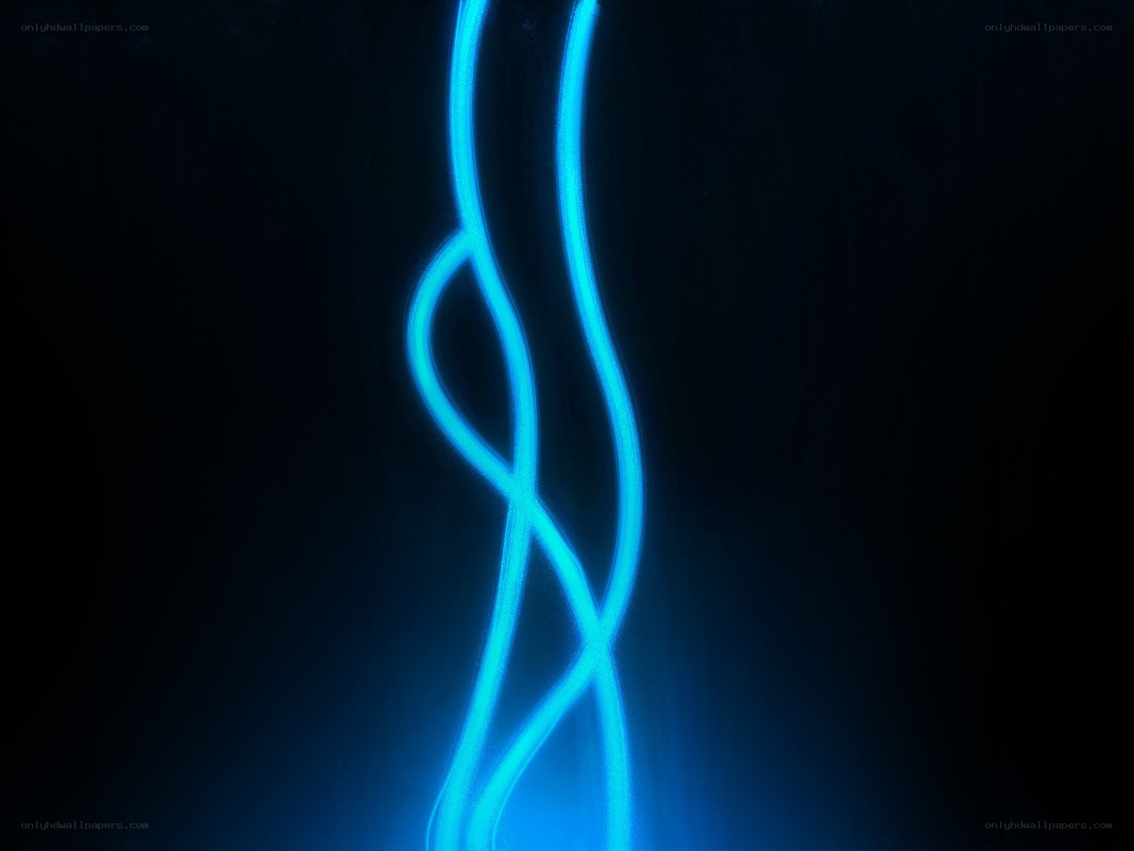 blue light trails on black