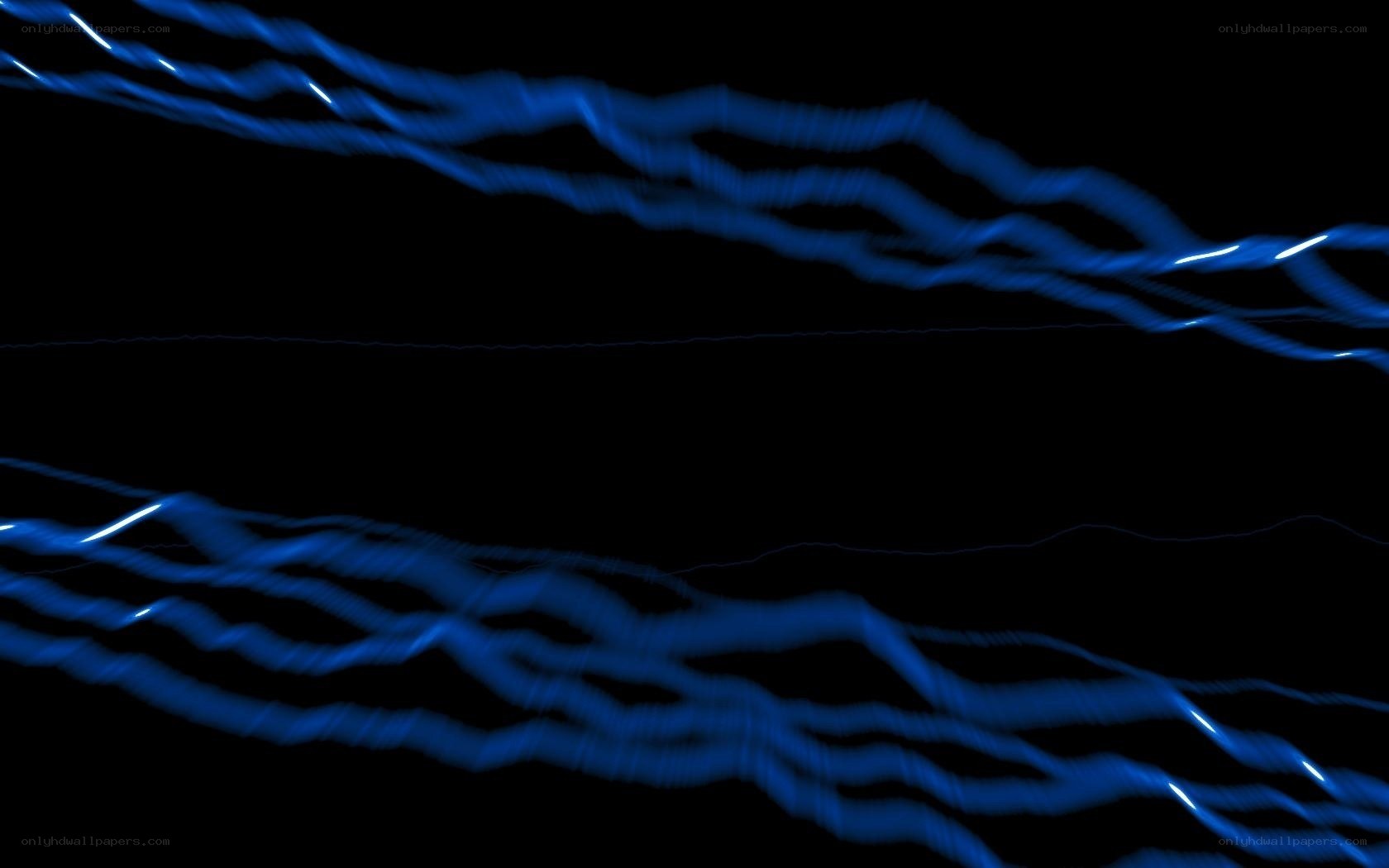 blue light trails on black