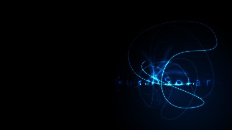 Blue Light Trails on Black — Abstract