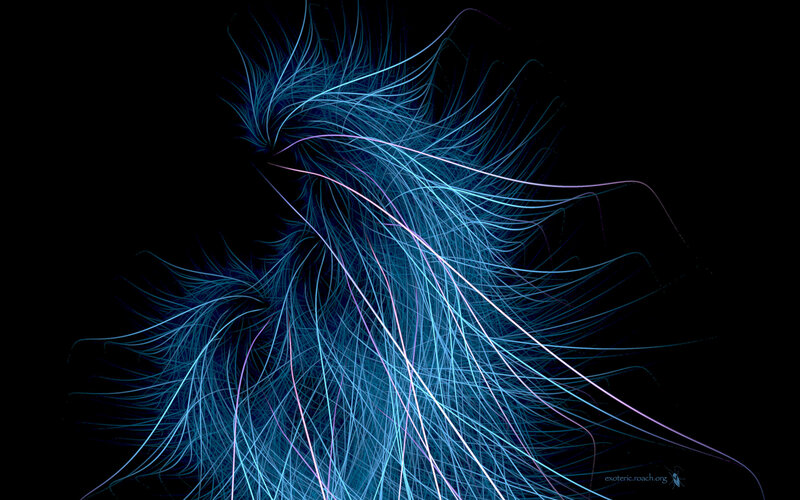 Blue Light Trails on Black — Dynamic