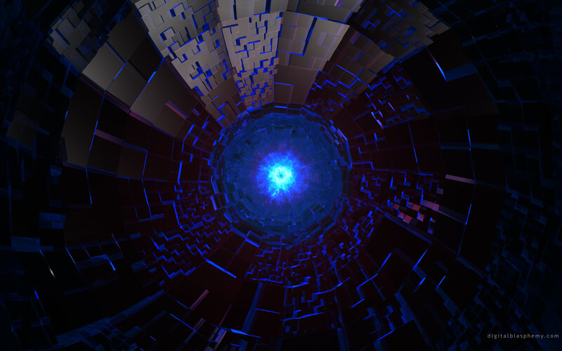 blue light tunnel